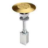 Hubbell PT7FSDBRS2A ScrubShield Flush Brass Duplex, Fire-Rated Poke Through